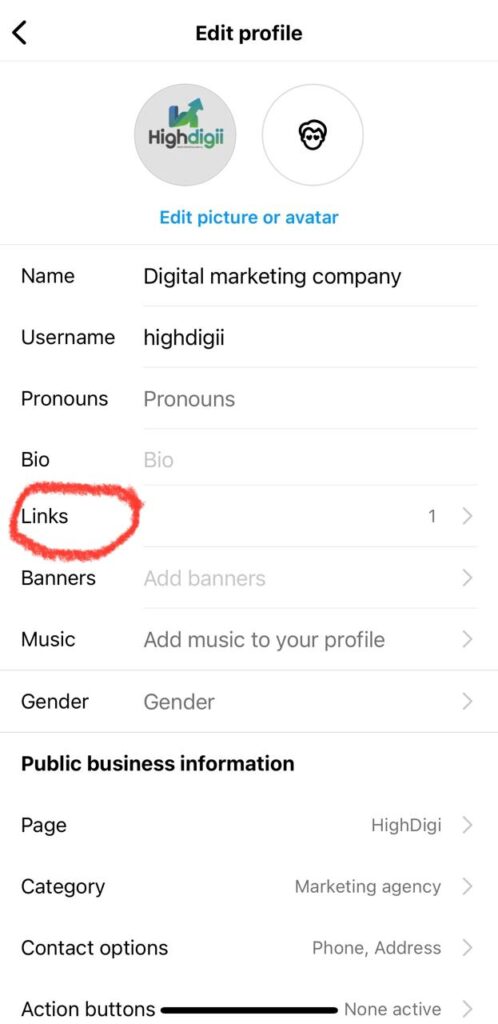 Add links